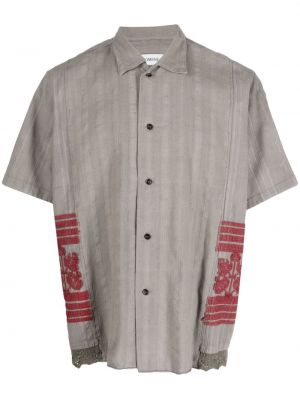 Bavlněná košile s výšivkou Damir Doma šedá