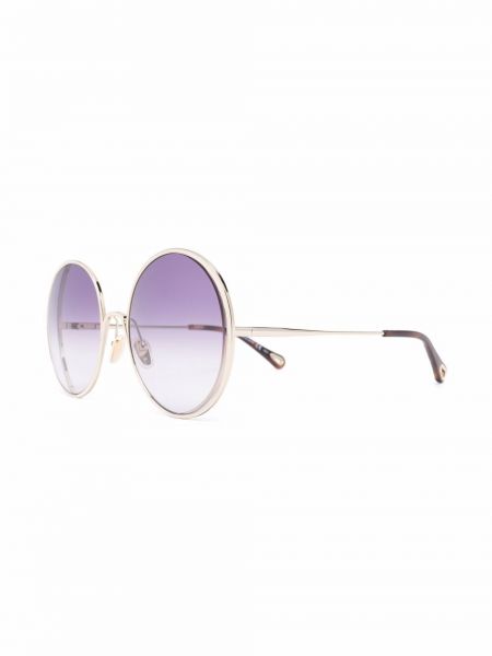 Oversize saulesbrilles Chloé Eyewear zelts