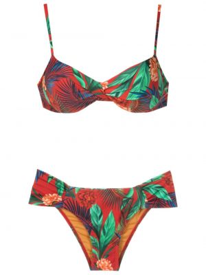 Virágos bikini nyomtatás Lygia & Nanny piros