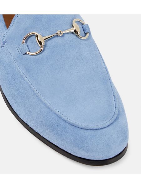 Loafers in pelle scamosciata Gucci blu
