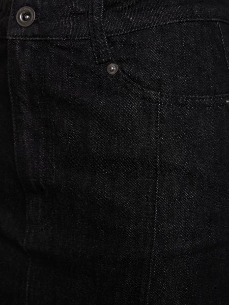 Spódnica jeansowa bawełniana Self-portrait czarna