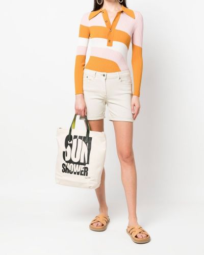 Shopper handtasche mit print Paul Smith beige