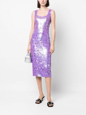 Midi suknele su blizgučiais be rankovių P.a.r.o.s.h. violetinė