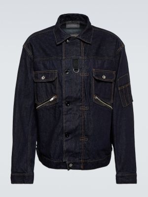 Asymetrická džínsová bunda Sacai modrá