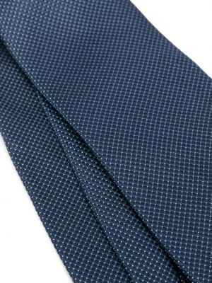 Taškuotas šilkinis kaklaraištis Fursac mėlyna