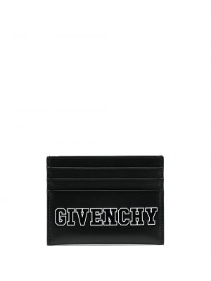 Dabīgās ādas maku ar apdruku Givenchy melns
