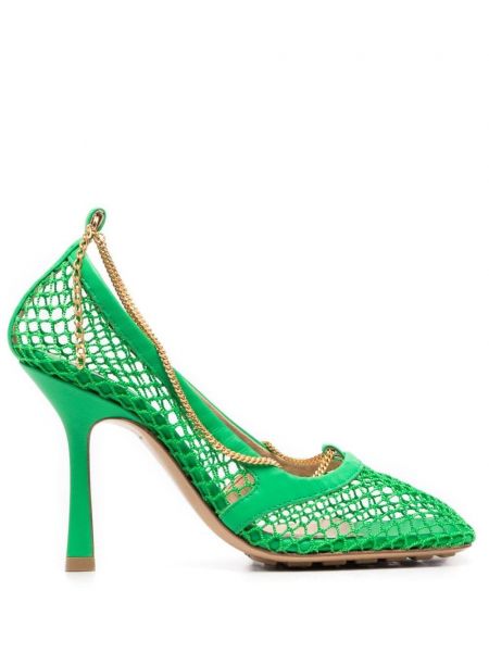 Pantofi cu toc Bottega Veneta verde