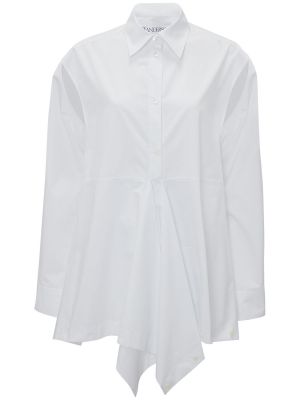 Βαμβακερό πουκάμισο πέπλουμ Jw Anderson λευκό