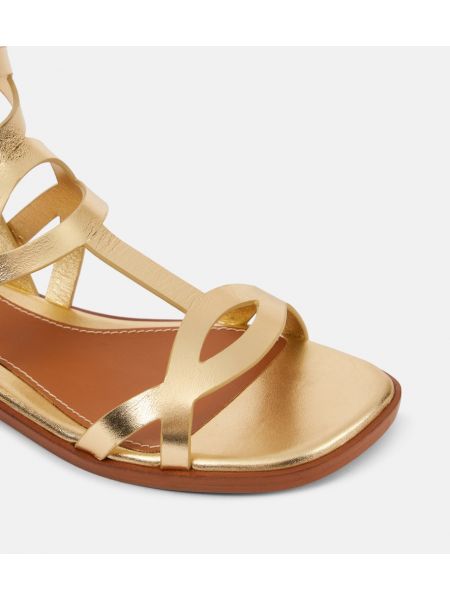 Kožené sandály Zimmermann zlaté