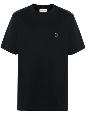 Βαμβακερή μπλούζα Maison Kitsuné μαύρο