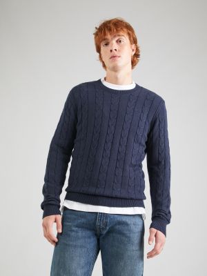 Пуловер Hollister синьо