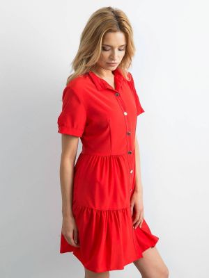 Állógalléros ruha Yups piros