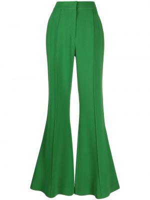Pantalon taille haute large Elie Saab vert