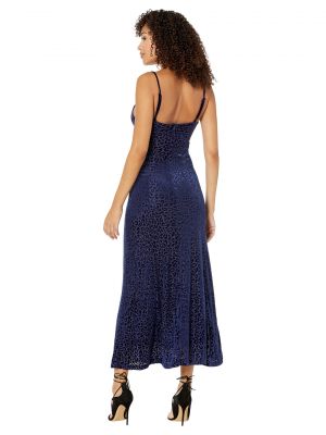Леопардовое платье миди Bardot синее