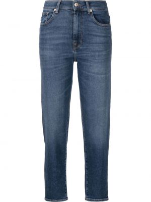 Skinny fit džinsai 7 For All Mankind mėlyna