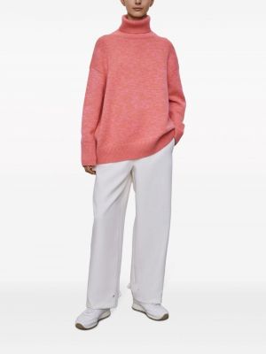 Sweter wełniany z kaszmiru z wełny merino 12 Storeez różowy