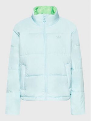 Priliehavá páperová bunda Adidas Originals modrá