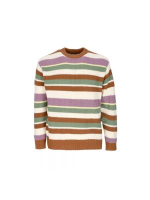 Sweter z okrągłym dekoltem Obey brązowy