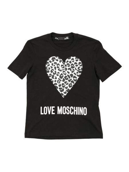 Top aus baumwoll Love Moschino schwarz