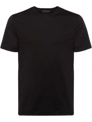 T-shirt con scollo tondo Prada nero