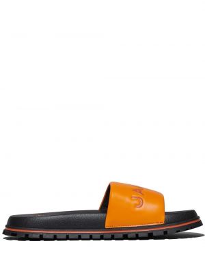 Кожени ниски обувки Marc Jacobs оранжево