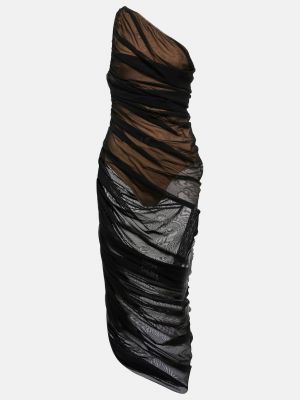 Платье миди из джерси Norma Kamali черное