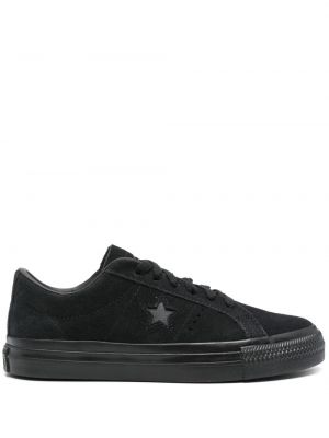 Sneakerși din piele de căprioară cu stele Converse One Star negru