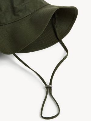 Mens M&S Collection Pure Cotton Ambassador Hat with Stormwear™ - Khaki, Khaki M&s Collection