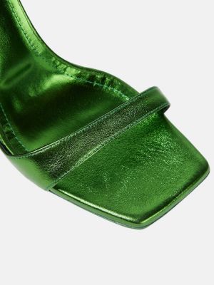 Kožené sandále Palm Angels zelená