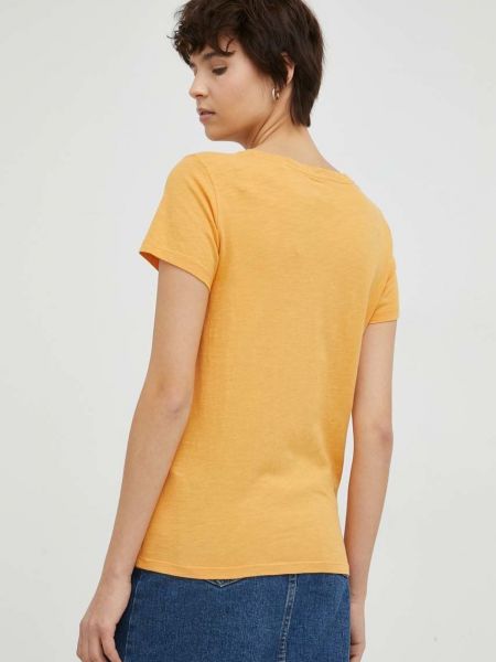 Bavlněné tričko Levi's oranžové