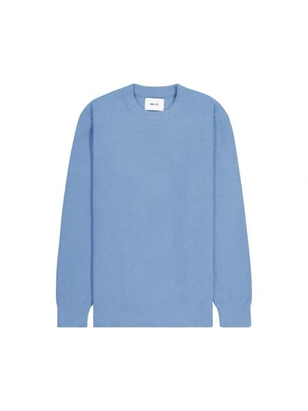 Sweter z okrągłym dekoltem Nn07 niebieski