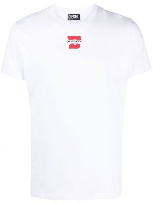 T-krekls ar apdruku Diesel balts