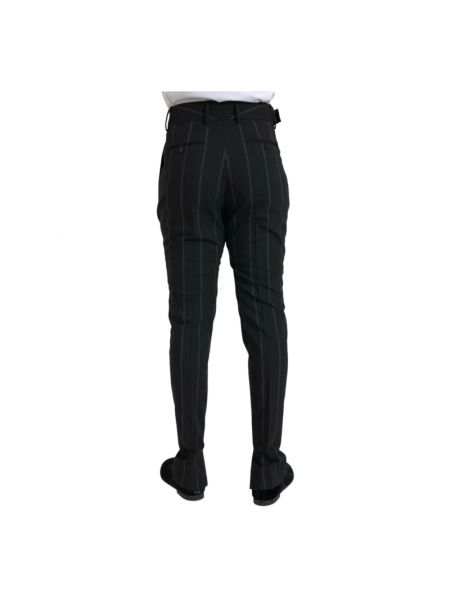 Pantalones slim fit a rayas Dolce & Gabbana negro