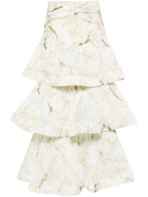 Bílé plisované midi sukně Zimmermann