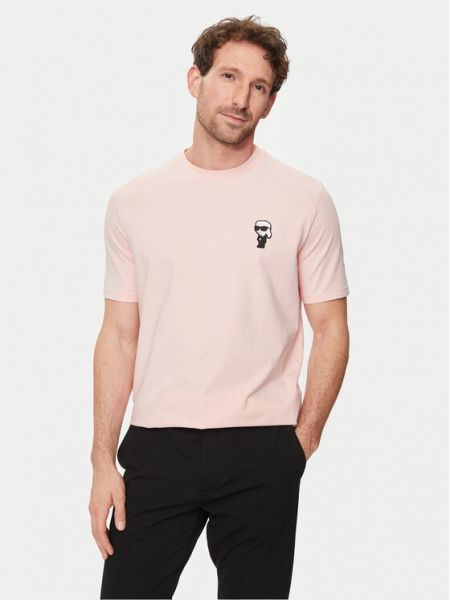 Marškinėliai Karl Lagerfeld rožinė