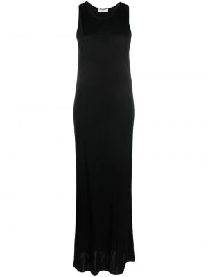 Sukienka wieczorowa bez rękawów z dżerseju Saint Laurent czarna