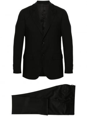 Vlněný oblek Lardini černý