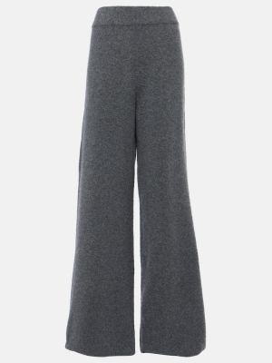Pantalones de cachemir con estampado de cachemira bootcut Lisa Yang gris