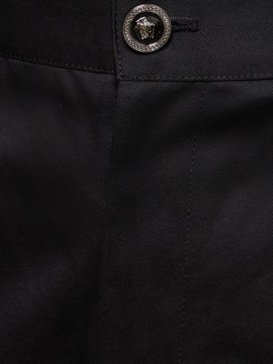 Βαμβακερό παντελόνι cargo Versace μαύρο