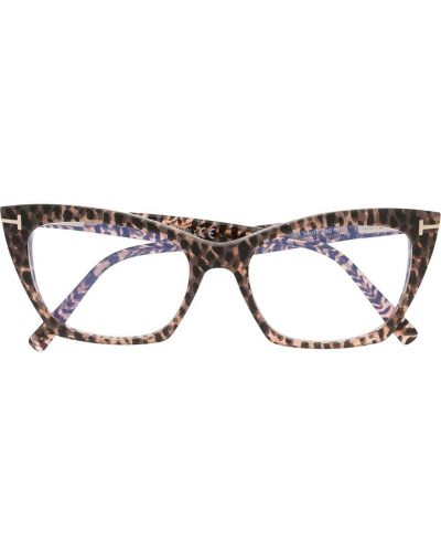 Leopardimustriga mustriline päikeseprillid Tom Ford Eyewear