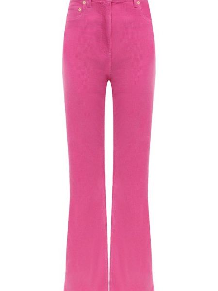 Розовые вельветовые брюки Ganni