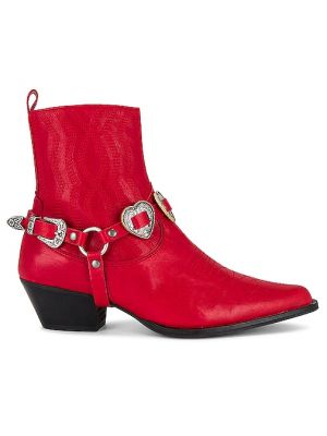 Herzmuster stiefelette Toral rot