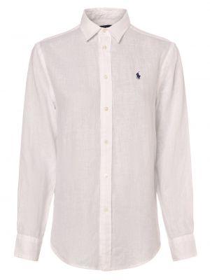 Lniana koszula relaxed fit na guziki Polo Ralph Lauren biała