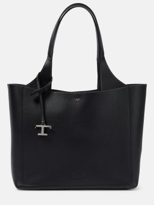 Borsa shopper di pelle Tod's nero