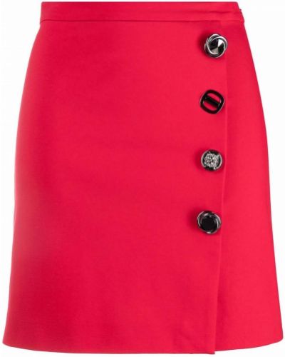 Falda con botones Pinko rojo