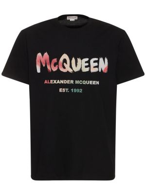Tricou din bumbac Alexander Mcqueen negru