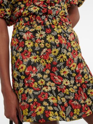 Peplum květinové mini sukně Ganni