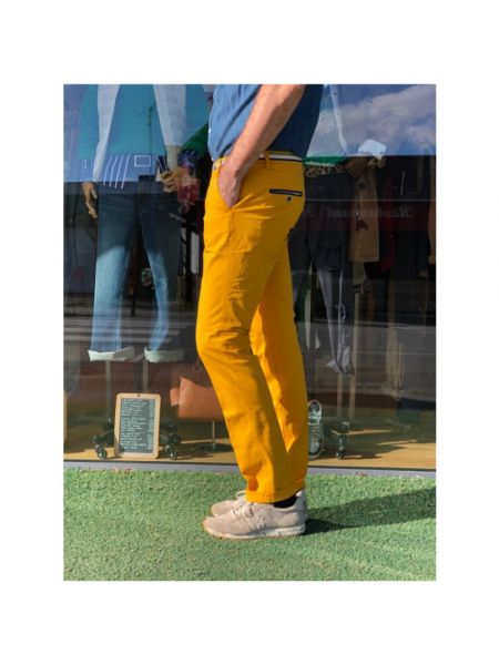 Pantalones chinos slim fit de algodón Mason's amarillo