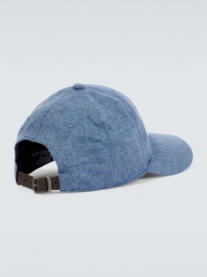 Șapcă din piele Polo Ralph Lauren albastru