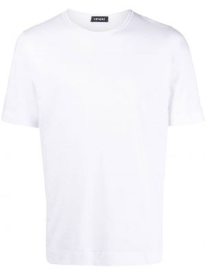 Bavlnené tričko s okrúhlym výstrihom Cenere Gb biela